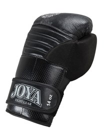 Resim Joya Siyah Kick Boks Thai Eldiveni | Gerçek Deri - 14 oz 