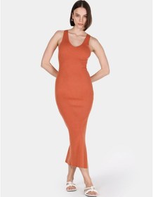Resim Colin's Colins Slim Fit Düz Kadın Kahverengi Kolsuz Elbise Cl1075139 Q1.v1 Cor Cınnamon 