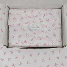 Resim 10/50 yaprak, pembe kurdele desenli hediye paketleme kağıdı, dekoratif ince kağıt, hediye süslemesi için uygun, buket ambalajı, kutu astarı kağıdı, doldurucu kağıt, DIY vb., Şükran Günü, Anneler Günü, doğum günleri, düğünler, mezuniyet sezonu gibi çeşitli etkinlikler için ideal 