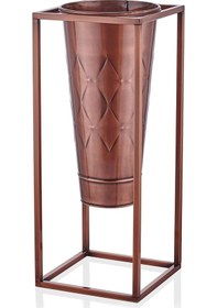 Resim The Mia Prizma Vazo & Saksı Bakır Kaplama 70x30x30 Cm 