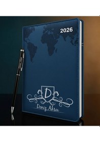 Resim Bk Gift Kişiye Özel İsimli Termo Sert Kapak 2026 Lacivert Ajanda & Kalem -10, Öğretmenler Günü Hediyesi, Yeni İş Hediyesi 35328 Bk Gift Renkli 