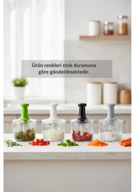 Resim Xxl Basmali El Rondosu Sebze Meyve Doğrayıcı 2,5 Lt 2 Parça Yeşil 