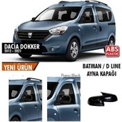Resim Dacia Dokker (2012 - 2021) Batman Yarasa Ayna Kapağı (parlak Siyah) 