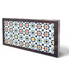 Resim Biggdesign Yıldız Tavla, Çizilmez Zeminli, Mıknatıslı MDF Kasa, 2 Kat Vernik Cilalı 