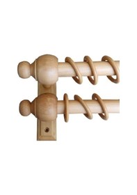 Resim Açık Meşe - Ceviz Rustik Perde Askısı - Tekli - İkili (538526933) 