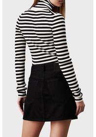 Resim Calvin Klein Kadın Kazak J20j224225 Ybı Beyaz-siyah Beyaz - Siyah 