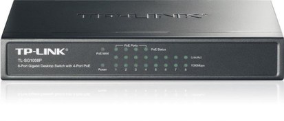 Resim TP-LINK 10\u002F100\u002F1000Mbps 8xPort Masaüstü PoE Siyah Çelik Kasa Switch 