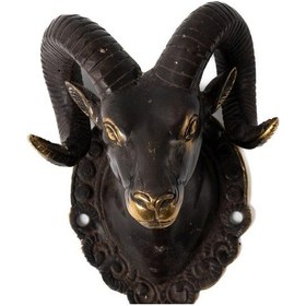 Resim Pirinç Koçbaşı Figür Askılık 