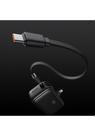 Resim Mcdodo Mc-7800 5000mah Apple Uyumlu iPhone Girişli 22.5w Dahili Kablolu Powerbank Siyah 