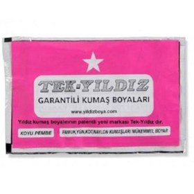 Resim Tek Yıldız Kumaş Boyası Koyu Pembe 