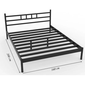 Resim Metalia Gm 226 Diego Çift Kişilik Karyola Siyah 160 x 200 cm 