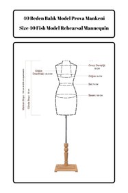 Resim Manken İstanbul 40 Beden Profesyonel Fransız Göğüs Kuplu Balık Model Terzi Mankeni Prova Mankeni 