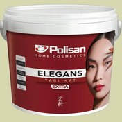 Resim Polisan 4346 - Karizmatik Yeşil - Cİ-7333 15 Litre Elegans Extra Yarı Mat İç Cephe Boyası (25600022200) 