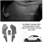 Resim For Tesla Model Y Juniper 2025 için Uyumlu Anti-Kick Matları - Ön ve Arka Koltuk Yanı, Merkez Konsol ve Arka Havalandırma Koruma Seti - Dayanıklı TPE Malzeme, Siyah Beyaz Detaylarla, Kolay Kurulum, Tüm Hava Koşullarına Karşı Koruma, Araba Aksesuarları 
