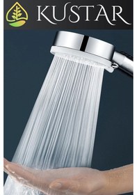 Resim Kustar 5 Fonksiyonlu Royal Spray Fonksiyonlu Krom Duş Başlığı Yumuşak Soft Akış Fonksiyonlu Tasarruflu Diğer 
