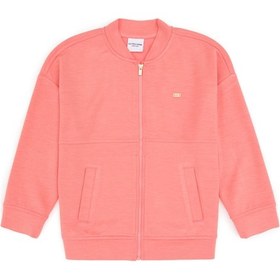 Resim U.S. Polo Assn. Kız Çocuk Neon Pembe Fermuarlı Örme Hırka 50317869-VR105 