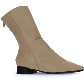 Resim Bueno Shoes Bej Deri Kadın Topuklu Bot 01wr3011 