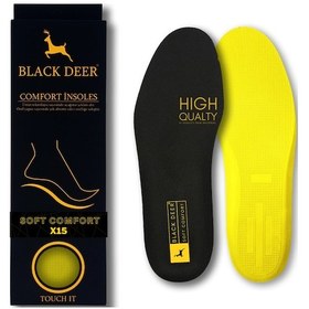 Resim Black Deer Hyper Boost X15 Soft Comfort Ortopedik Tabanlık - Siyah - Sarı 