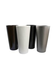 Resim Fiberglas Yuvarlak Konik Fiber Saksı 36x68 Cm 