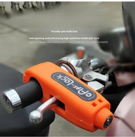 Resim Chuangyinshop 1 Adet Dayanıklı Abs Bisiklet Ve Motosiklet Mekanik Kilit, Anahtarlı, Turuncu 