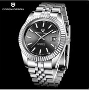 Resim Pagani Design Pd-1645 Datejust Yeni Mekanik Erkek Kol Saati Otomatik Retro Saatler Erkek Su Geçirmez Çelik Saat Siyah - Gümüş 