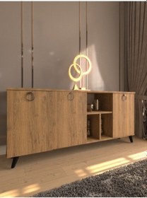 Resim Ahşap 3 Kapaklı Konsol 