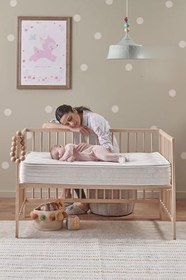 Resim Yataş Mini Milky Comfy Yıkanabilir Pedli Dht Yaylı Bebek Yatağı, 70x140 cm 