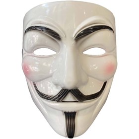 Resim Karakter Maske - Vendetta Maske - V For Vendetta - Beyaz 