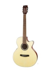 Resim Cort Cec1 Opw Elektro Klasik Gitar İnce Kasa Open Pore - Çantal 