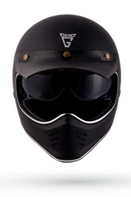 Resim DeadG Skullborn Mat Siyah Kask 