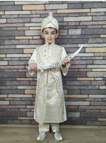 Resim Krem Altın Şehzade Model Sünnet Kıyafeti (0-10 Yaş) 
