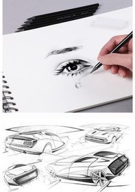 Resim Telli Eskiz Defteri A3 Spiralli 50 Yaprak 1 Adet 120 Gr 297x420 Mm Karakalem Sketch Book Üstten Açılmalı Ezkiz Defteri 