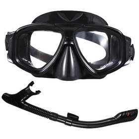 Resim Ranyeek Yetişkinler İçin Anti-sis Tam Kuru Dalış Seti - Ayarlanabilir Silikon Başlıklı Siyah 