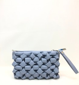 Resim womenacs Mavi Renk Abiye Portföy Clutch El Çantası Uzun Zincir Askılı Yeni Sezon Tasarımı 