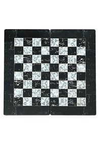 Resim Marble Siyah Büyük Boy Tavla Takımı 