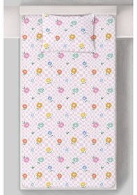 Resim Organik Tek Kişilik Lastikli Çarşaf Seti - Bahar Dansı Renkli 