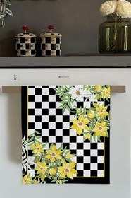 Resim Sarı Çiçekli Fırın Mutfak Havlusu 30X50Cm 