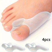 Resim 4 Adet Silikon Parmak Ayırıcı ile Kemeri Kapatma - Ayarlanabilir Baş Parmak Yayıcı, Hallux Valgus için, Pedikür Ayak Bakım Aracı, Elle Yıkama Sadece 