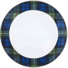 Resim Zm Decor Ekose Yeşil Tabak 28 cm 