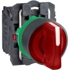Resim Schneider Xb5ak134m5 22 Mm Kırmızı 2-0-1 Metal Mandal Buton 230 V 