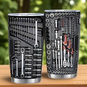 Resim Taşınabilir Alet Kutusu Baskılı Çift Duvarlı Vakum Yalıtımlı Tumbler - Sızdırmaz Gıda Sınıfı Yeniden Kullanılabilir Seyahat Bardağı, Kahve & Soğuk İçecekler için, 3D UV Baskılı Tasarım, Açık Hava, Spor Salonu, Araba Yolculuğu - Mekanikçiler ve DIY Tutkunları için İdeal Hediye, Spor Salonu Hidrasyon Ekipmanı, Dış Mekan İçecek Kabı, Sportif İçecek Kabı 