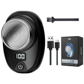Resim Springsun Erkekler İçin Şarj Edilebilir Dijital Ekranlı Elektrikli Tıraş Makinesi, Taşınabilir Sakal Trimmer - Ev Ve Seyahat 