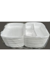 Resim Dağyüce 23/a Tek Kullanımlık Köpük 3 Bölmeli Kapaklı Kase Kutu - 20x24 Cm. - 20 Adetlik 1 Paket 