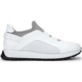 Resim Tamer Tanca Erkek Hakiki Deri Beyaz Casual Ayakkabı 383 6094 Erk Ayk Y24 Beyaz Slvr Beyaz 