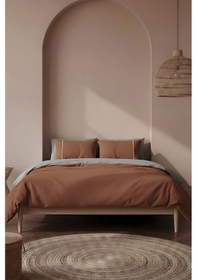 Resim Sevilla Tek Kişilik %100 Pamuklu Nevresim Seti Kahverengi 