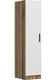 Resim Minar Kale 1 Kapaklı Raflı Dolap Dore - Beyaz 210cm 