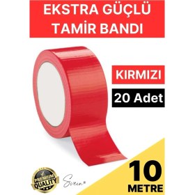 Resim Svein 20 Adet 10 mt Kırmızı Tamir Takviye Kapatıcı Güçlü Onarım Bandı Su Geçirmez Sızdırmaz Dayanım Çatlak 