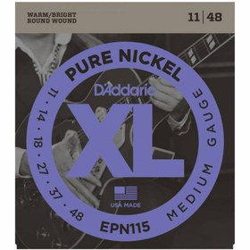 Resim D'Addario EPN115 Pure Nickel Elektro Gitar Teli (11-48) 