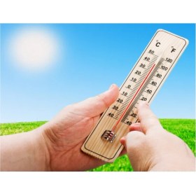 Resim Pratik Ahşap Oda Termometresi 