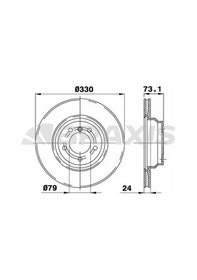 Resim Braxıs Ad0218 Fren Dıskı On Havalı Bmw E81 E82 E87 E88 E90 E91 E92 E93 X1 E84 